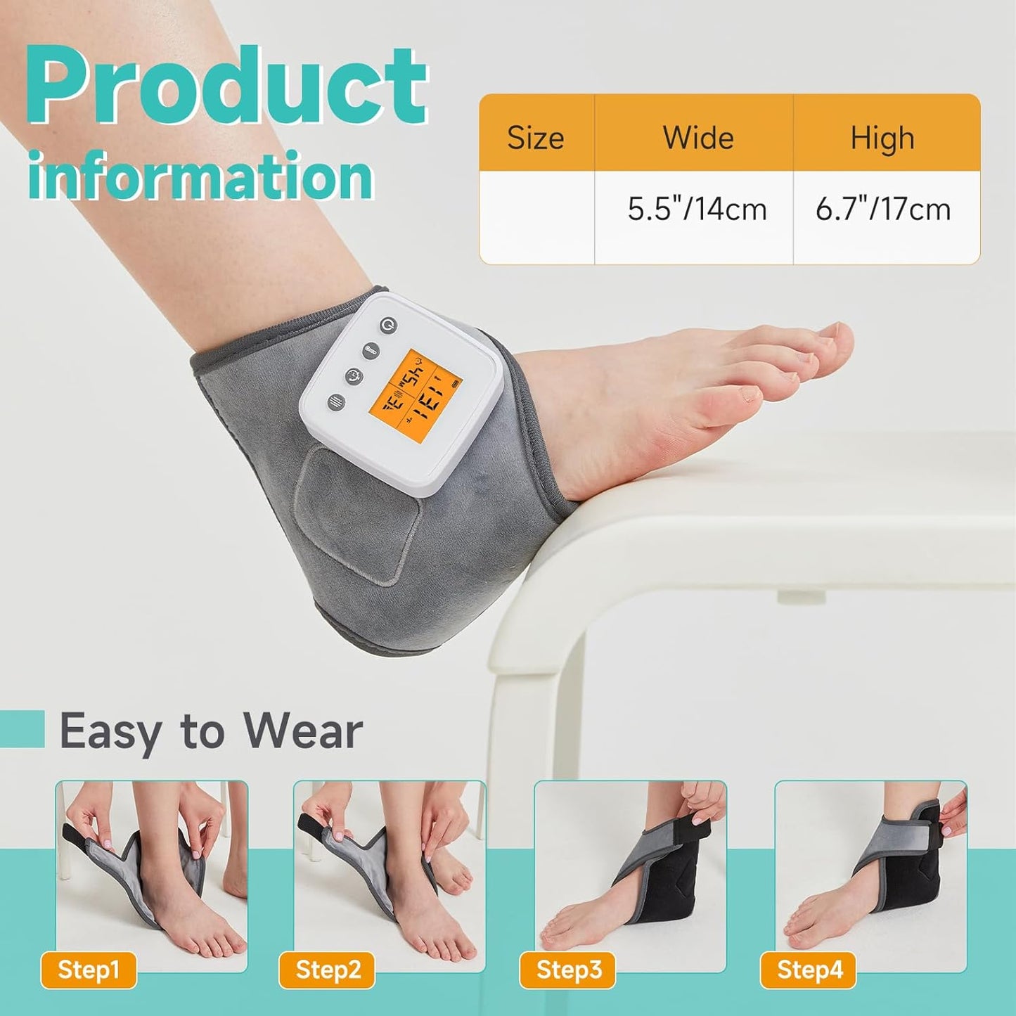 ReliefStride™ - Cordless Ankle Warmer & Massager